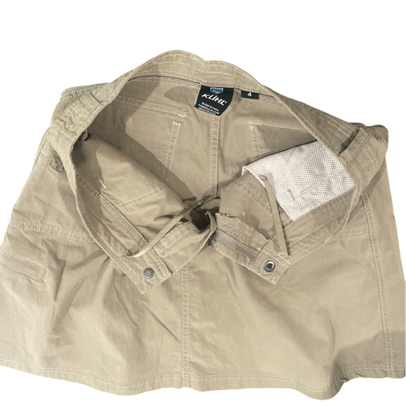 Kuhl Cargo Skirt Drawstring With Pockets Size 4 Tan - Picture 8 of 14